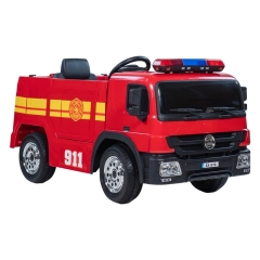 S&auml;hk&ouml;auto Paloauto 12V Punainen sinivaloilla