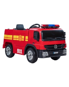 Sähköauto Paloauto 12V Punainen sinivaloilla