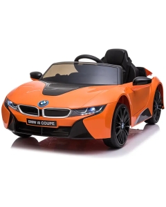 Lasten sähköauto BMW i8 12V – Kauko-ohjattava, 3–5 km/h, Suurin paino 30 kg – Oranssi