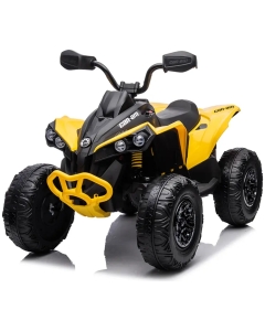 Mini-ATV lapsille Can-Am Renegade 12V – säädettävä kaasu, huippunopeus 3–5 km/h, maksimipaino 30 kg – Keltainen