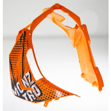 Kåpa Monztro Svart/Orange front nedre zn