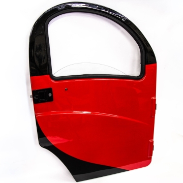 Ovi, 100 % koottu, punainen, oikealle