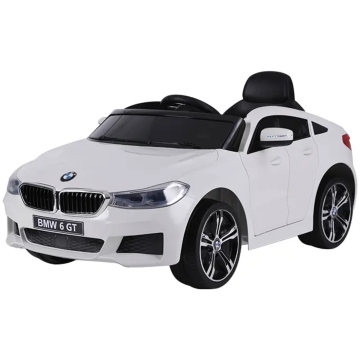 BMW 6 GT 12V lasten sähköajoneuvo – kauko-ohjattava, 3–5 km/h, enimmäispaino 30 kg – valkoinen