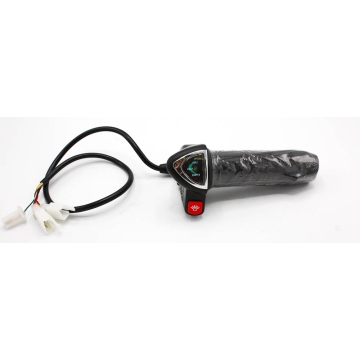 Gashandtag med batteriindikator