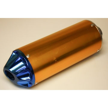 Ljuddämpare Guld/Blå 28mm anslutning (L 260mm x B 86mm)