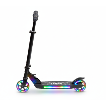 Zebra Kids -skootteri RGB LED Black -valolla