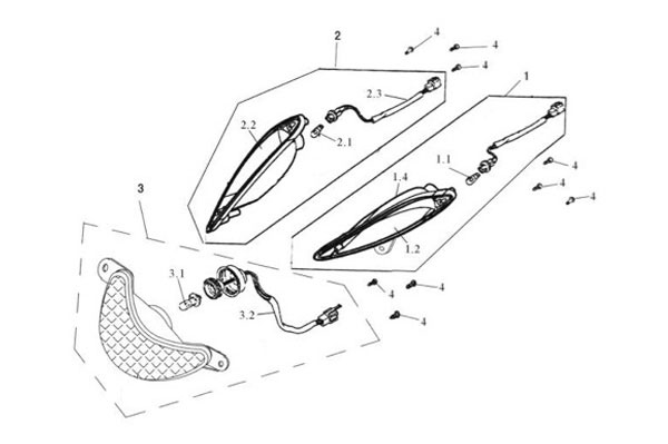 F26: Blinkers, Lampa fram