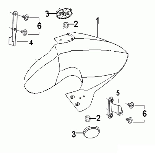 F13: Mudguard front