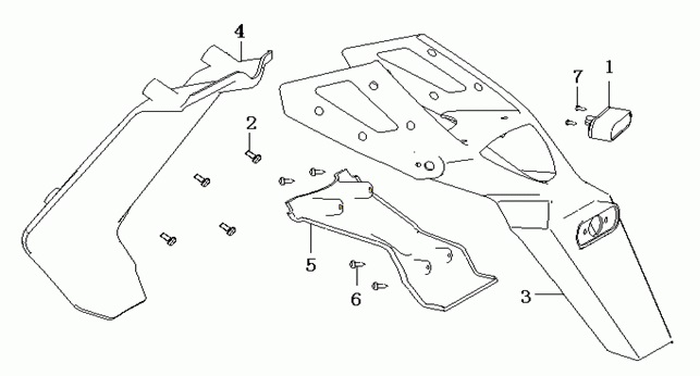 F18: Mudguard rear