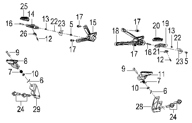 F12-1: Treat pedal assy