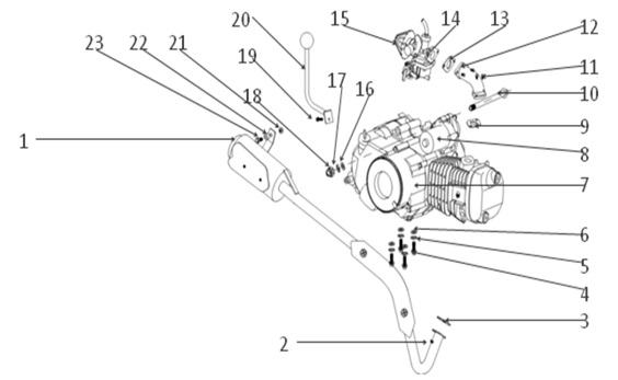 F10: Motor, Avgasrör