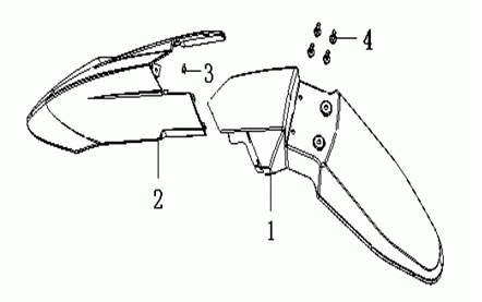 F15: Mudguard front