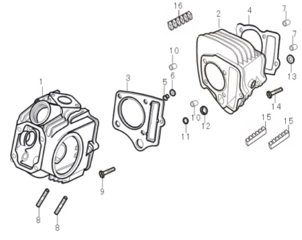 E01: Cylinderhead / Cylinderbody