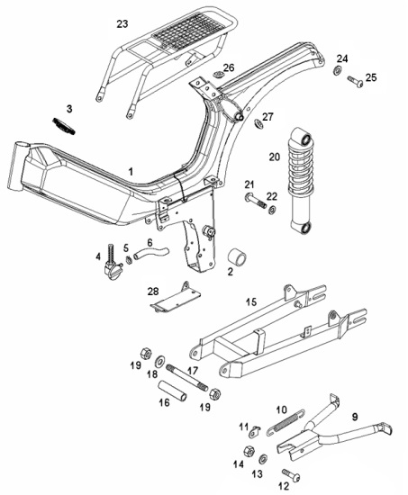 F10: Frame, Central stand