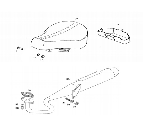 F06: Exhaust, seat, covers