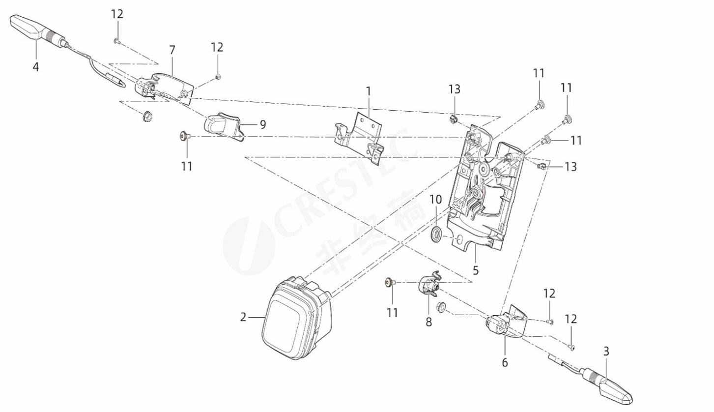 E19 : Strålkastare, Blinkers Fram