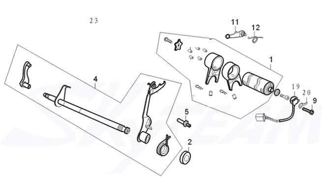 E13: Gearshift drum