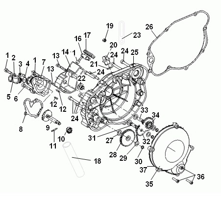 E02: Crankcase cover