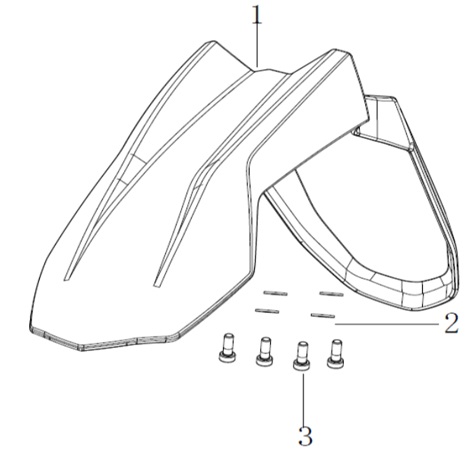 F15: Mudguard front