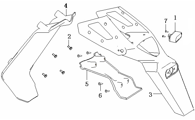 F18: Mudguard rear