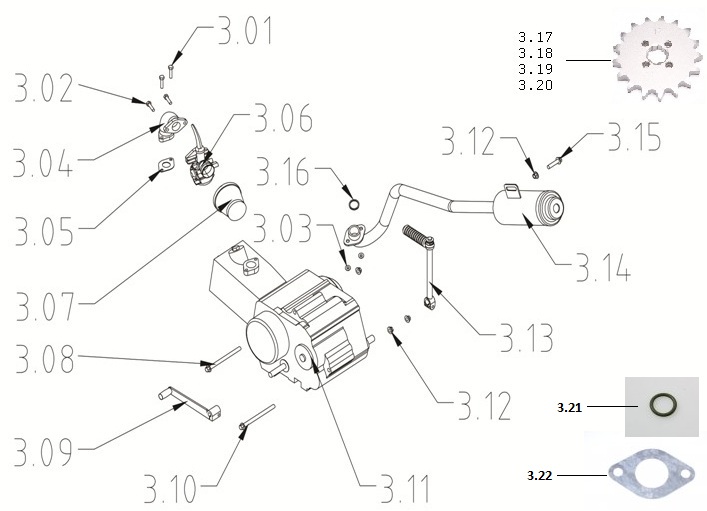 F03: Motor, Avgassystem