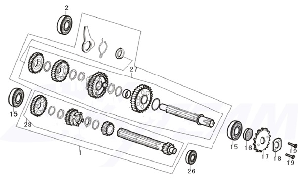 E10: Mainshaft, countershaft