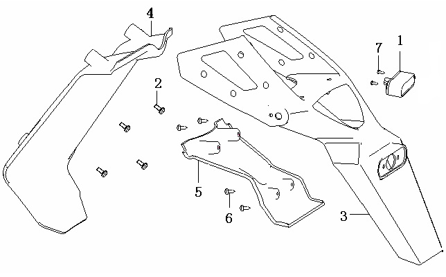 F18: Mudguard rear