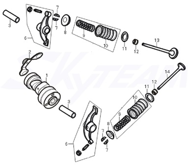 E03: Camshaft, valves