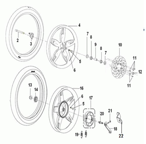 F03: Front, Rear wheel